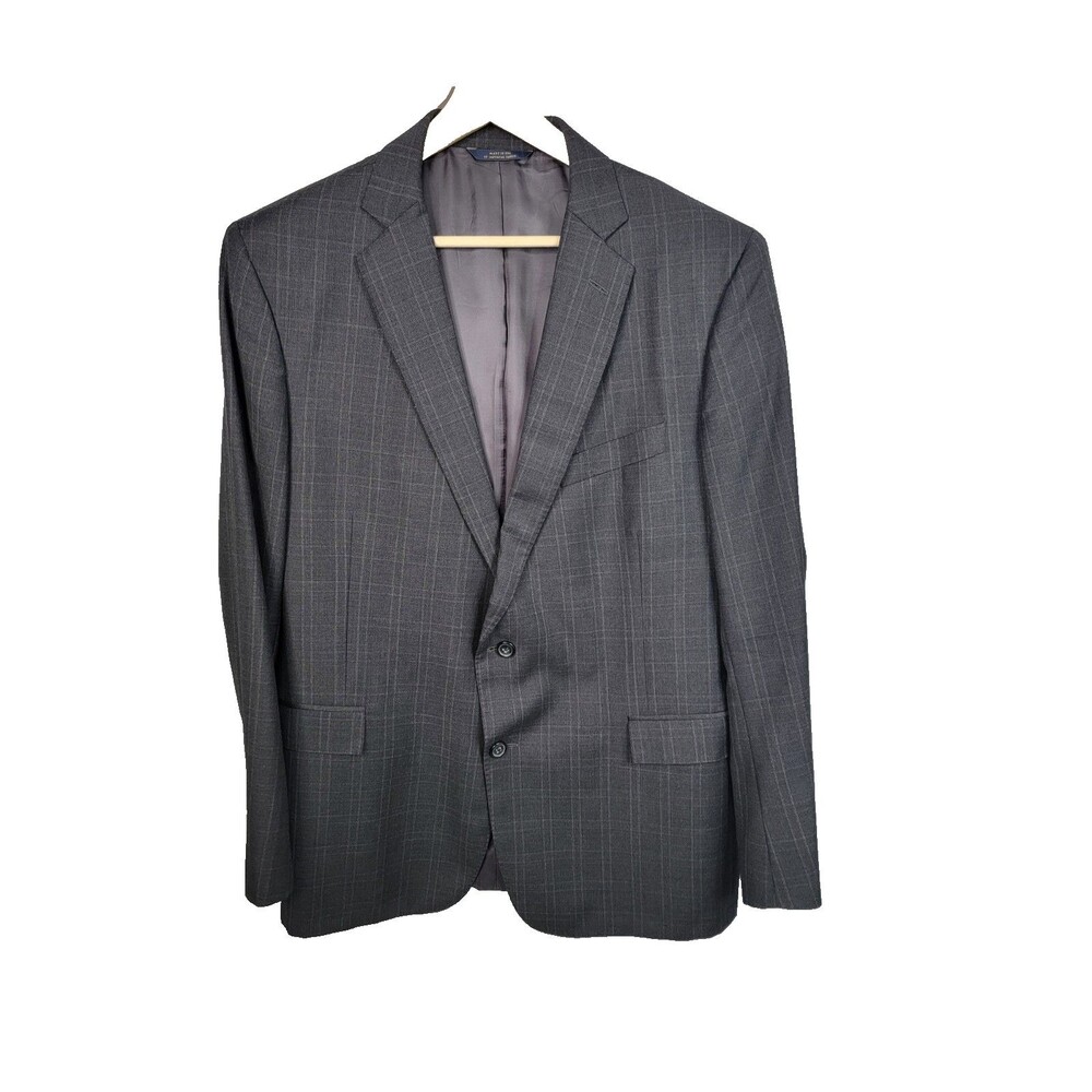 Brooks Brothers 1818 Regent Drago Blazer Mens 44R Navy Blue Striped Italian Wool
